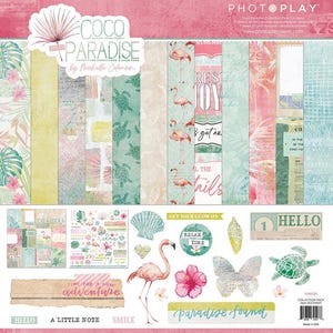 PhotoPlay Paper - Coco Paradise - 12x12 Collection Pack Scrapbook Kit Papers + Stickers Coastal