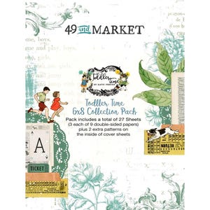 Toddler Time - 6x8 Collection Pack - 49 and Market - Scrapbook Papers 27 sheets + 2 Bonus Pattern Sheets!