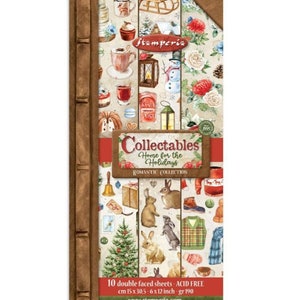 Stamperia Collectables - Home For The Holidays - 6x12 Paper Pad 10 Double Sided Sheets Cardstock Scrapbook SBBV20