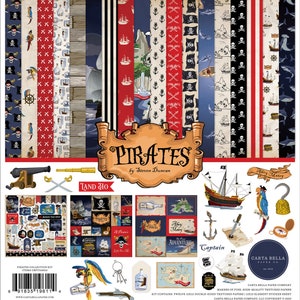 Carta Bella - Pirates 12x12 Collection Kit Scrapbook Papers + Stickers Steven Duncan  Planner Mixed Media