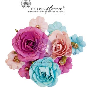 Prima Flowers - Postcards From Paradise - Tropical Paradise - 9pc Floral Embellishments 664558