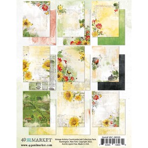 Vintage Artisty Countryside 6x8 Collection Pack 49 and Market Scrapbook Papers Bonus Fussy-cut Element Sheet 28 sheets image 2