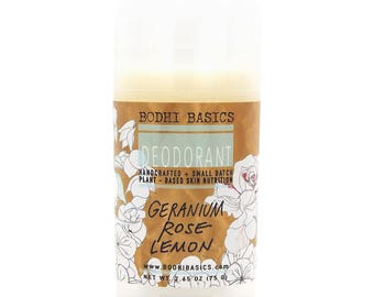 Organic Deodorant - Geranium Rose & Lemon Stick Deodorant