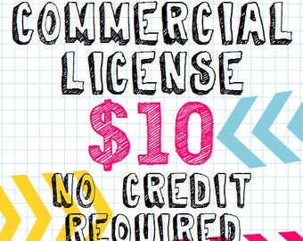 Commercial License Fee per set  NO CREDIT NEEDED