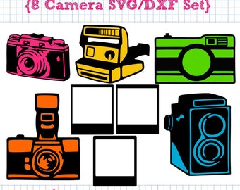 8 Camera SVG DXF cut files