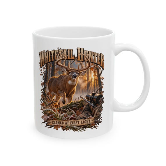 Whitetail Deer Hunter Earned At First Light Mug additional view 5