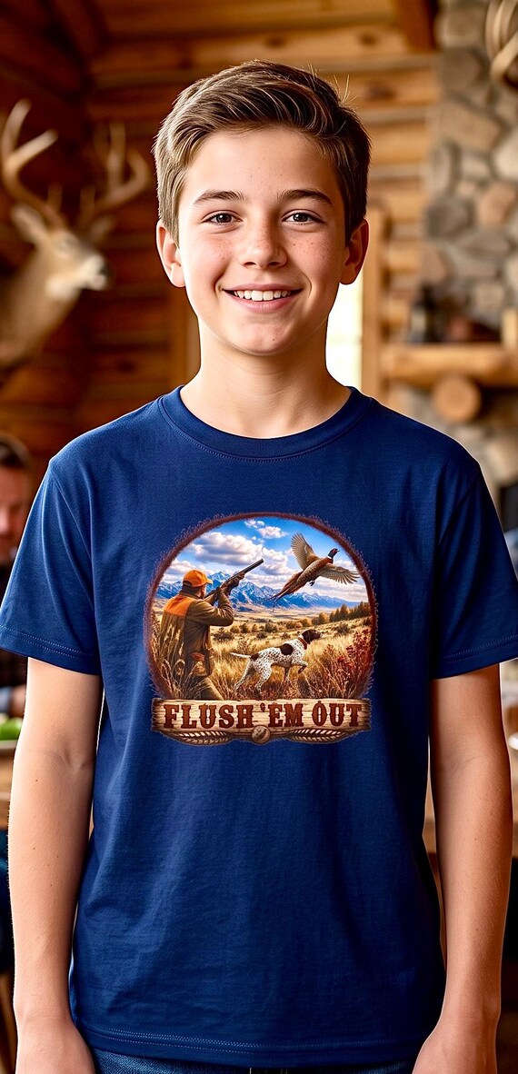 Flush Em Out Kids Shirt pheasant hunting additional view 8