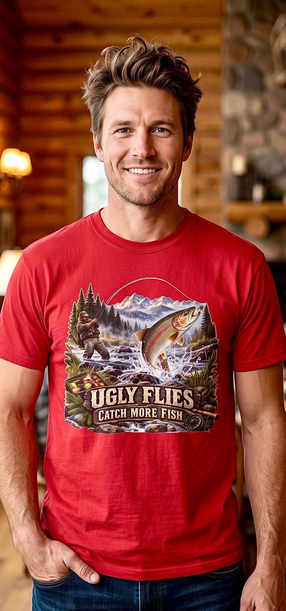 Ugly Flies Catch More Fish Shirt fly fishing rainbow trout additional view 9