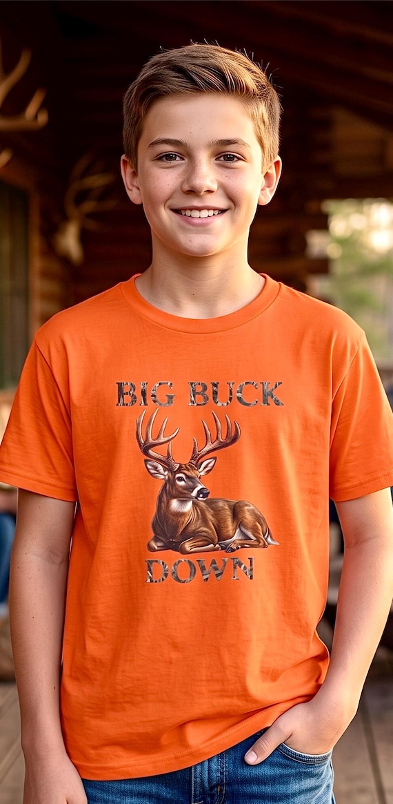 Big Buck Down Youth Shirt additional view 4
