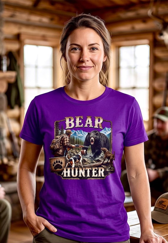 Bear Hunter Shirt, Black Bear Hunting Graphic Tee additional view 10