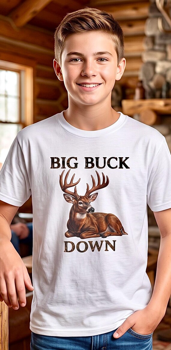 Big Buck Down Youth Shirt additional view 3