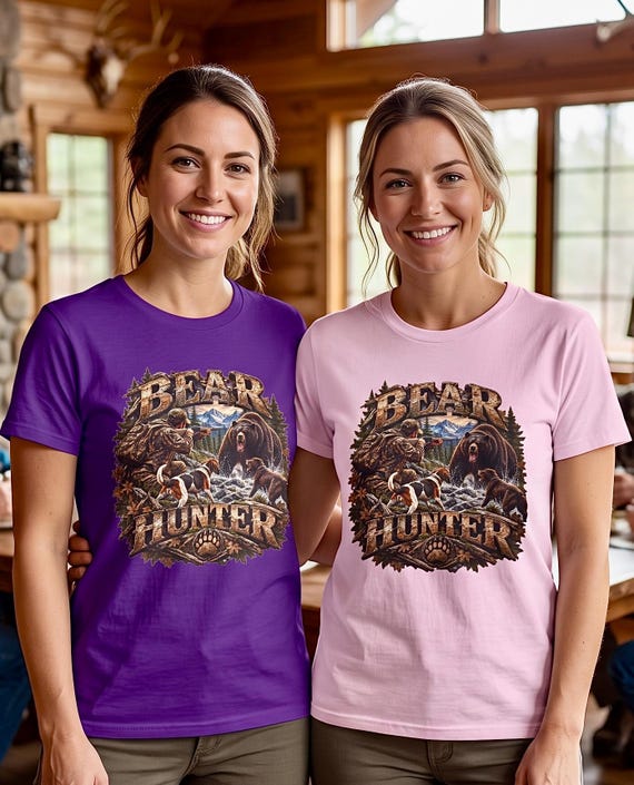 Bear Hunter Shirt, Black Bear Hunting Graphic Tee additional view 9