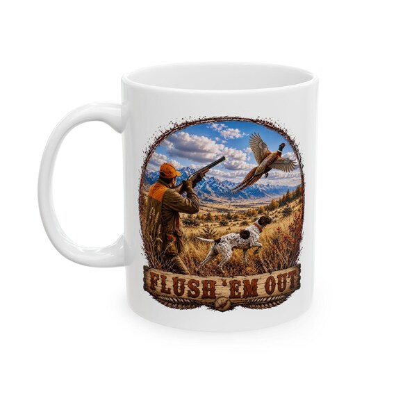 Pheasant Hunting Mug, Upland Bird Hunter Coffee Cup additional view 9