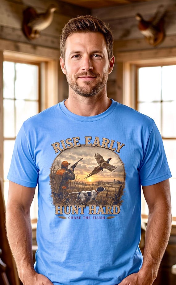 Pheasant Hunting Shirt for Men, Upland Bird Hunter Gift additional view 8