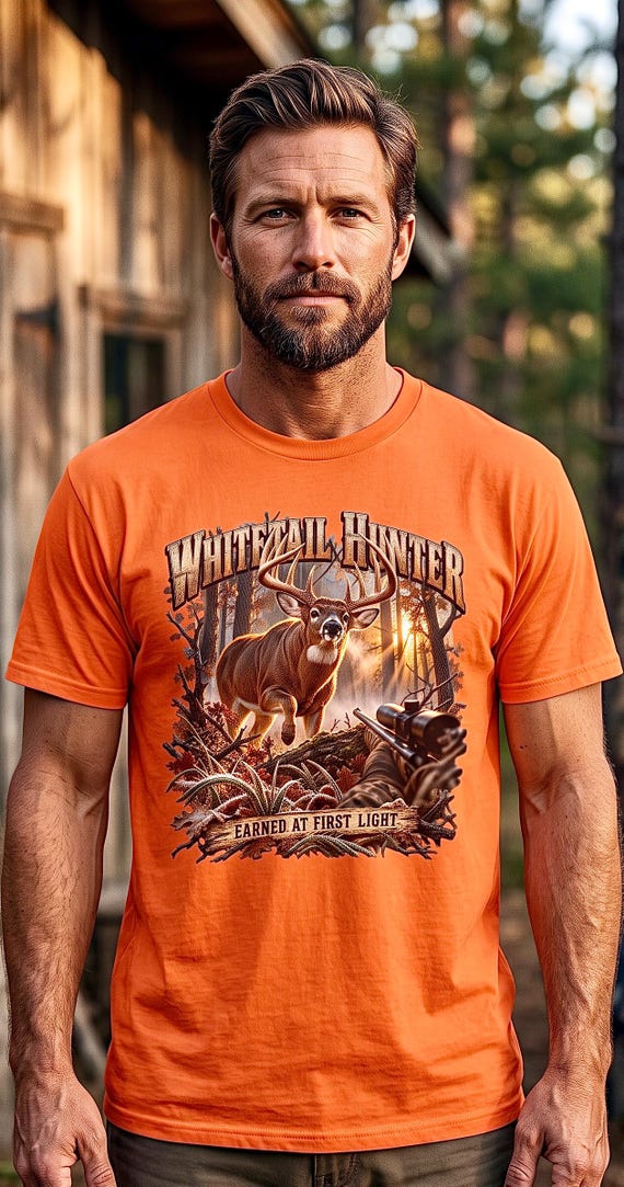 Whitetail Deer Hunter Earned At First Light Tee product photo