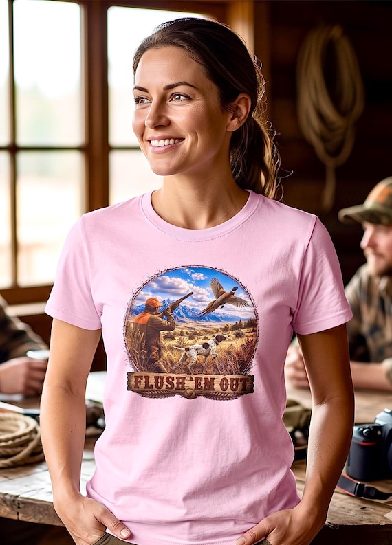 Pheasant Hunting Shirt, Upland Bird Hunter Graphic Tee additional view 10