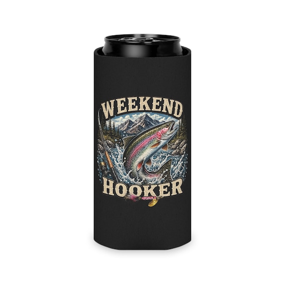 Funny Fishing Koozie, Rainbow Trout Can Cooler, Fishing Gift for Men Women additional view 8