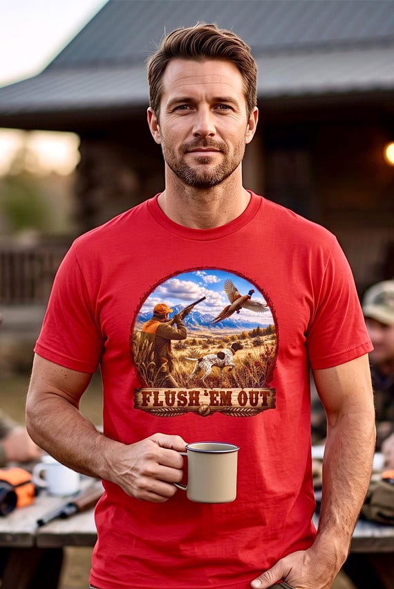Pheasant Hunting Shirt, Upland Bird Hunter Graphic Tee additional view 8