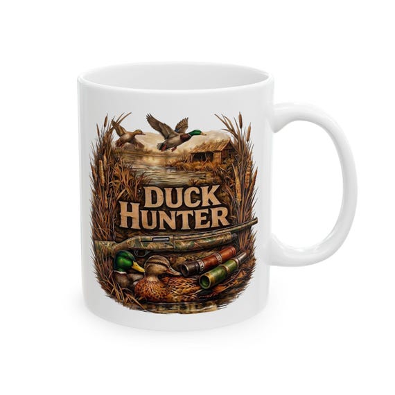 Mallard Duck Hunter Mug, Waterfowl Hunting Coffee Cup additional view 8