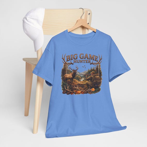 Elk Hunting Shirt, Big Game Hunter Graphic Tee additional view 9