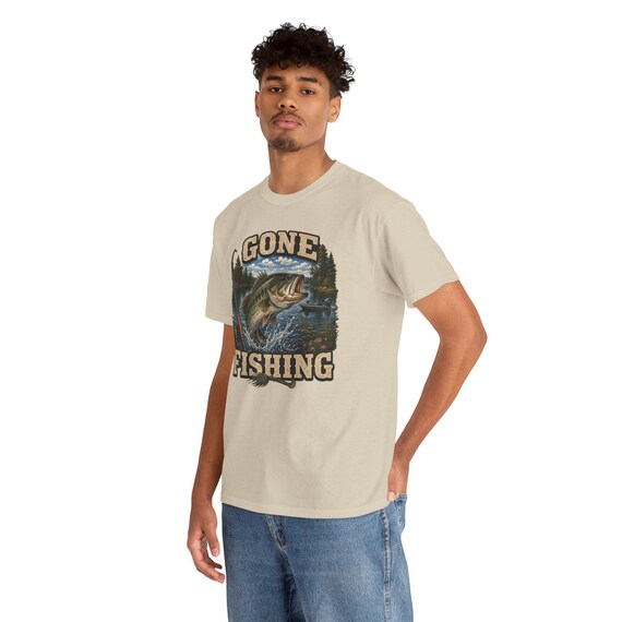 Largemouth Bass Gone Fishing Graphic TShirt additional view 10