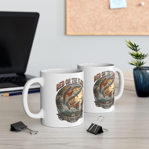 Redfish Red On The Flats Mug inshore saltwater angler coffee cup additional view 4