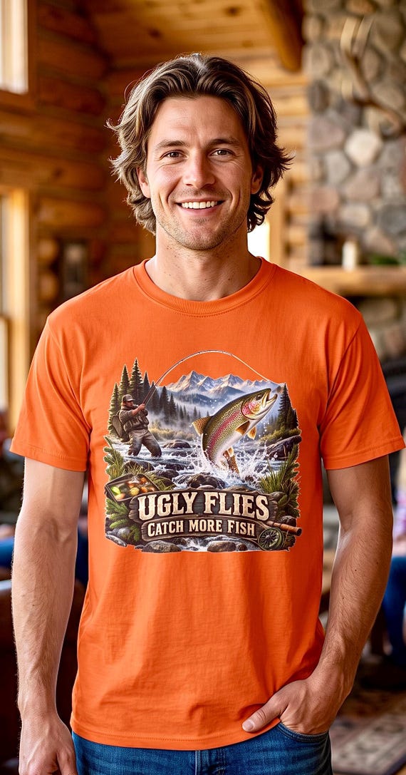 Ugly Flies Catch More Fish Shirt fly fishing rainbow trout additional view 10