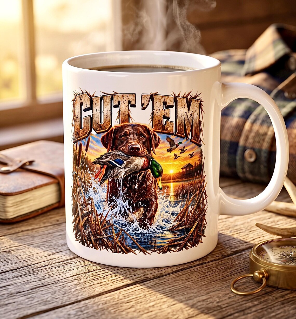 Cut Em Duck Hunting Mug product photo