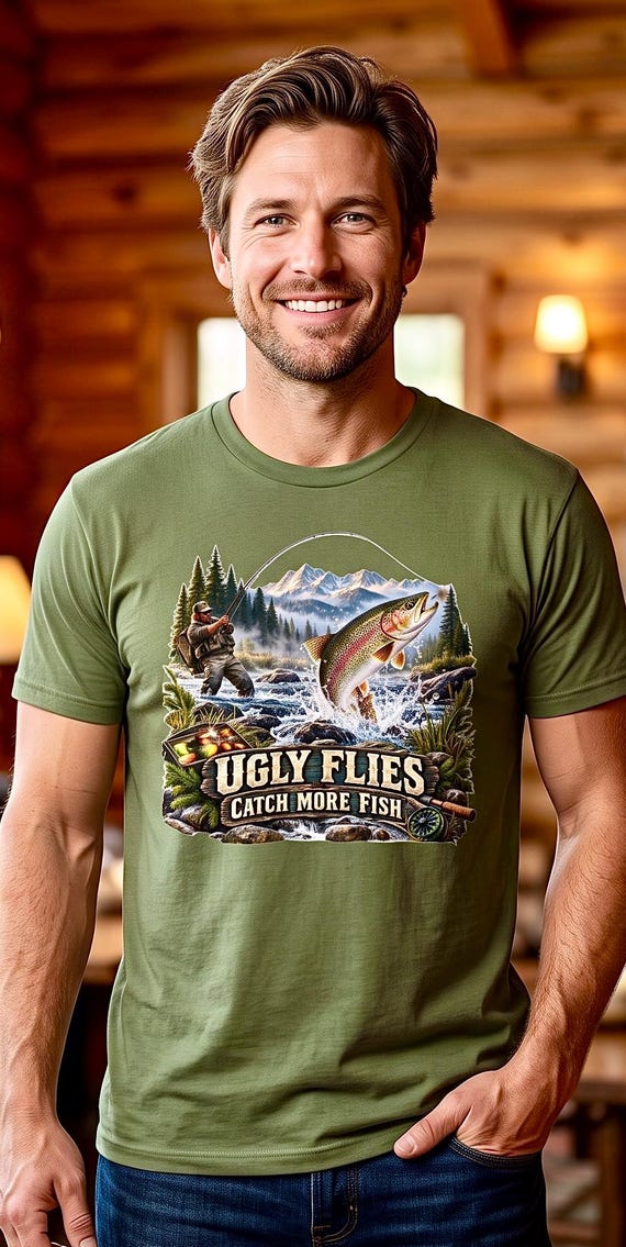 Ugly Flies Catch More Fish Shirt fly fishing rainbow trout additional view 5