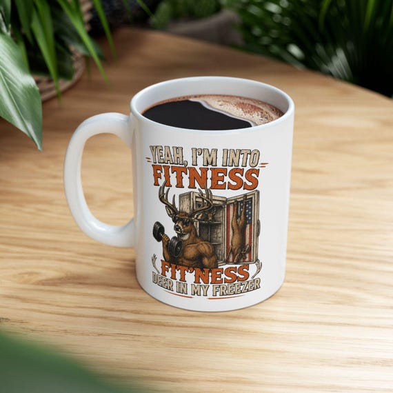 Funny Hunting Mug, Deer In My Freezer Coffee Cup additional view 4