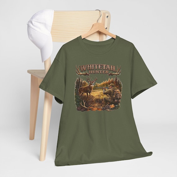 Whitetail Hunter Shirt, Whitetail Deer Hunting Graphic Tee additional view 3