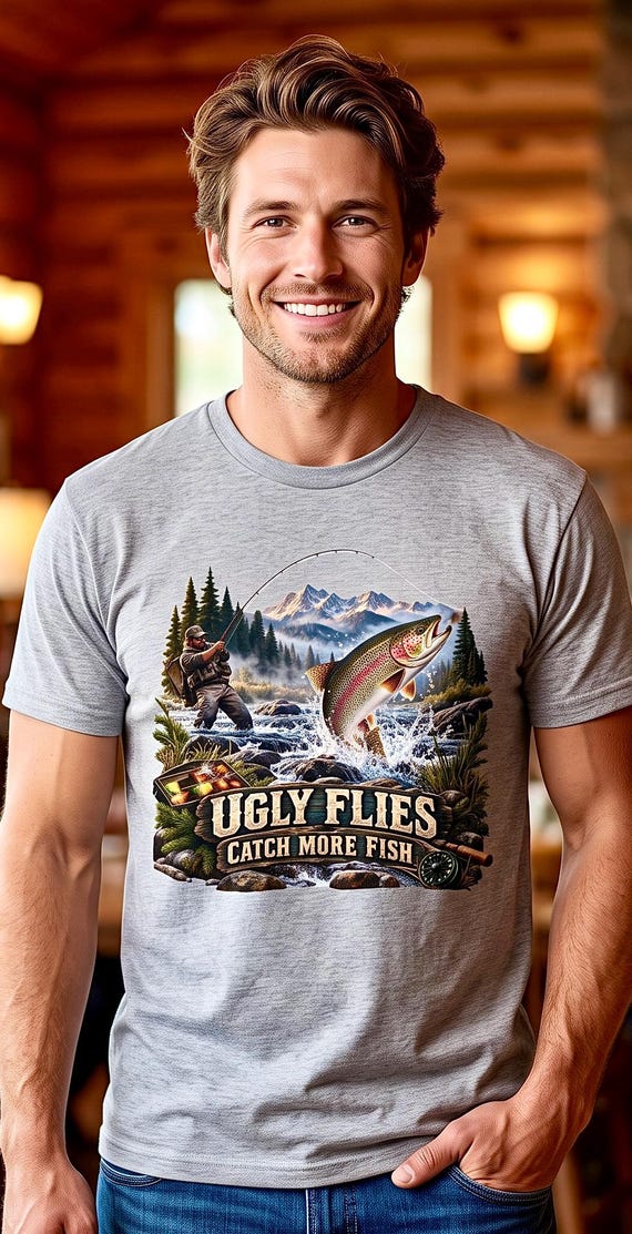 Ugly Flies Catch More Fish Shirt fly fishing rainbow trout additional view 2