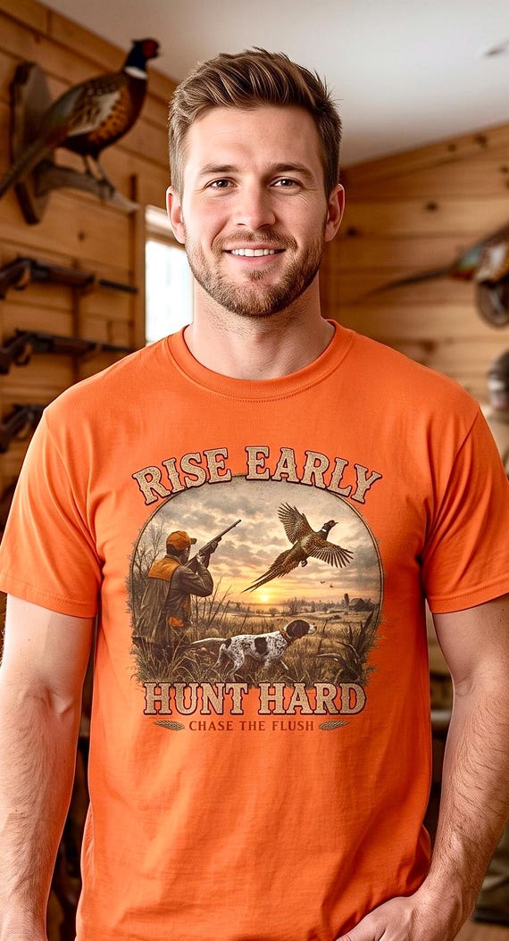 Pheasant Hunting Shirt for Men, Upland Bird Hunter Gift additional view 4