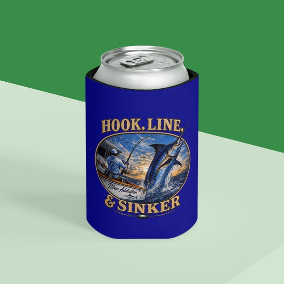 Fishing koozie, Marlin Deep Sea Fishing Koozie additional view 9