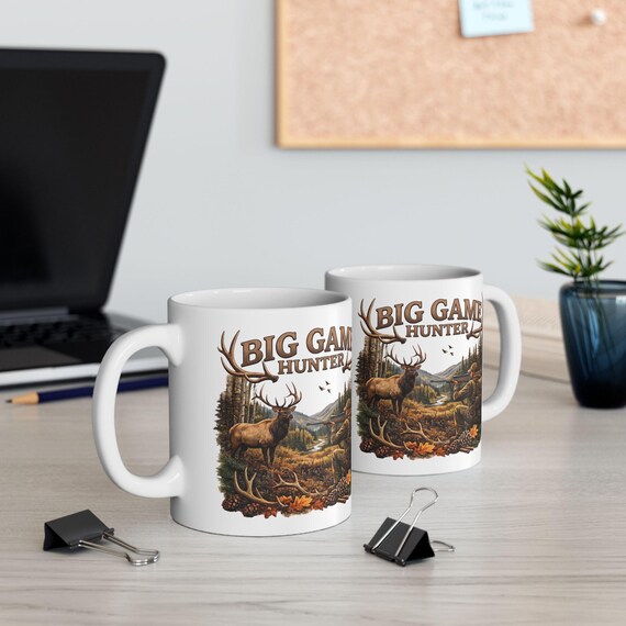 Elk Hunting Mug, Big Game Hunter Coffee Cup additional view 2