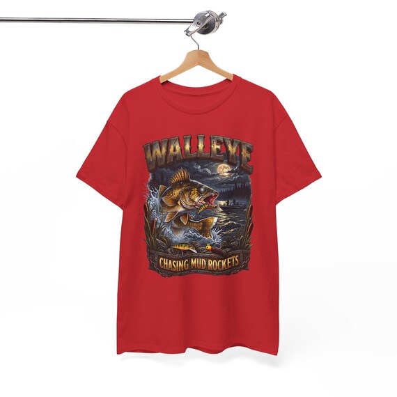 Walleye Chasing Mud Rockets Tee night walleye fishing shirt additional view 10