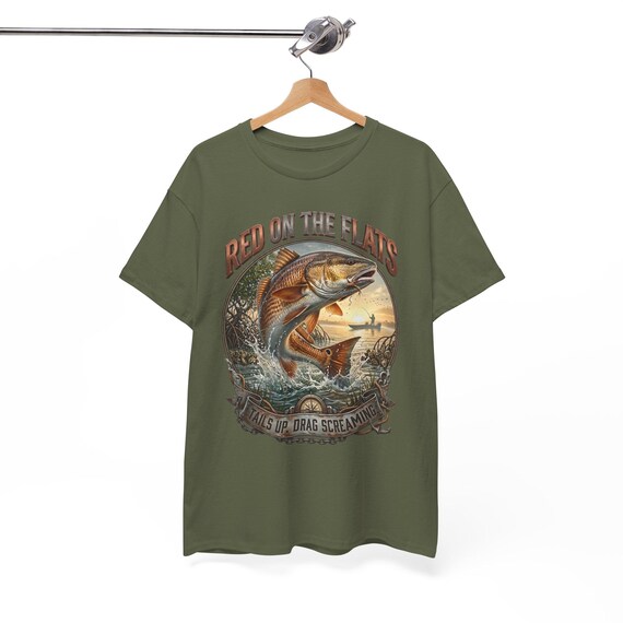 Red On The Flats Redfish Fishing Tee inshore saltwater angler shirt additional view 8