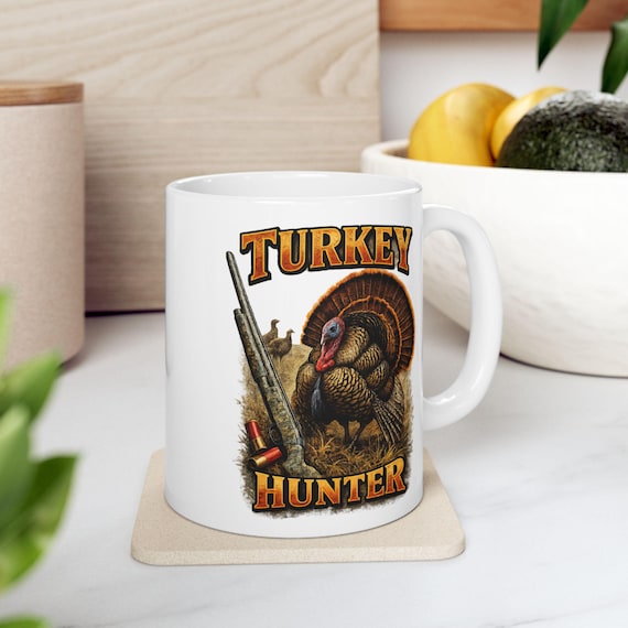 Vintage Wild Turkey Hunter Mug, Wild Turkey Shotgun Coffee Cup additional view 4