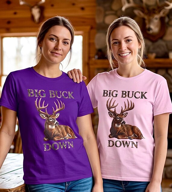 Big Buck Down Shirt, Whitetail Deer Hunter Tee additional view 9