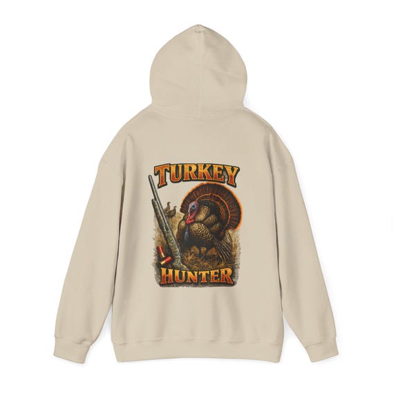 Turkey Hunter Hoodie, Wild Turkey Hunting Back Print Sweatshirt, Gobbler Hunter Gift for Dad Mom, Hunting Birthday Christmas Gift additional view 10
