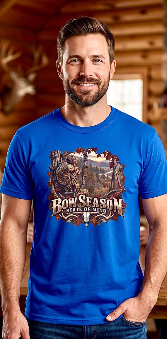 Bow Season State of Mind Tee whitetail deer bow hunter additional view 8