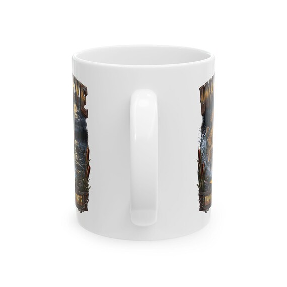 Walleye Chasing Mud Rockets Mug night walleye fishing coffee cup additional view 7