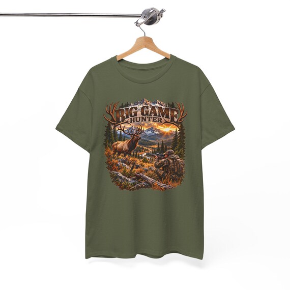 Elk Hunting Shirt, Big Game Hunter Graphic Tee additional view 10