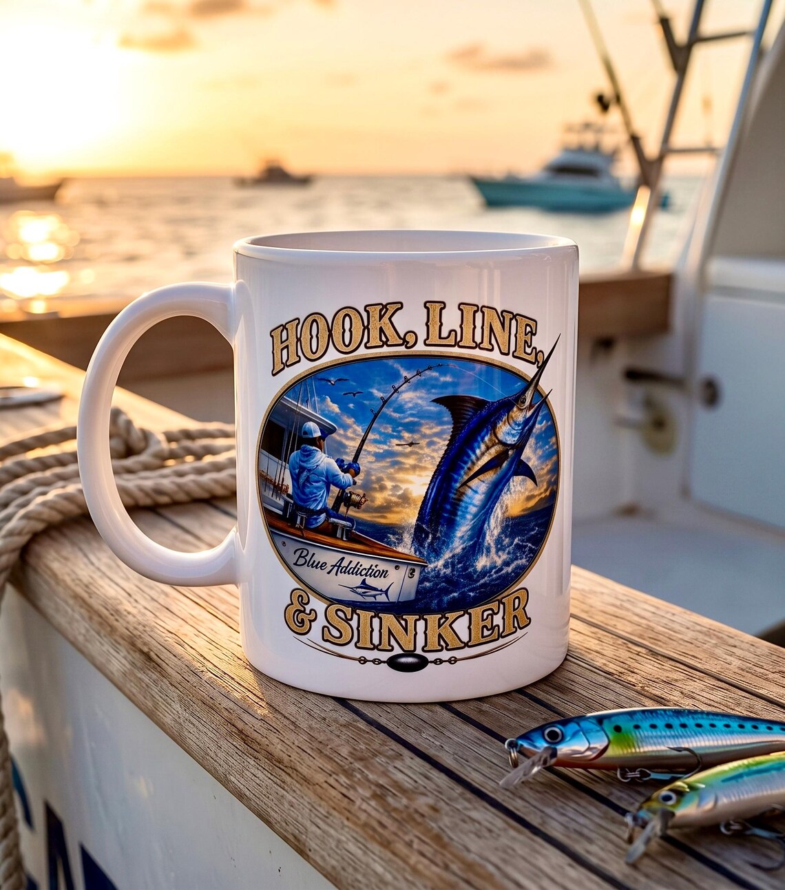 Hook, Line, & Sinker Marlin Fishing Mug product photo