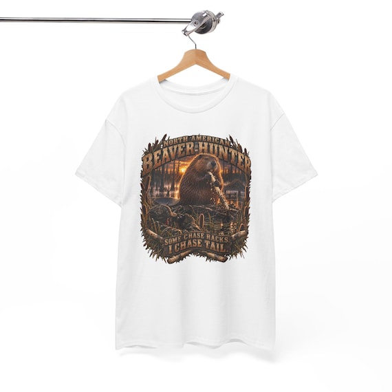 North American Beaver Hunter Tee chase tail funny hunting shirt additional view 6