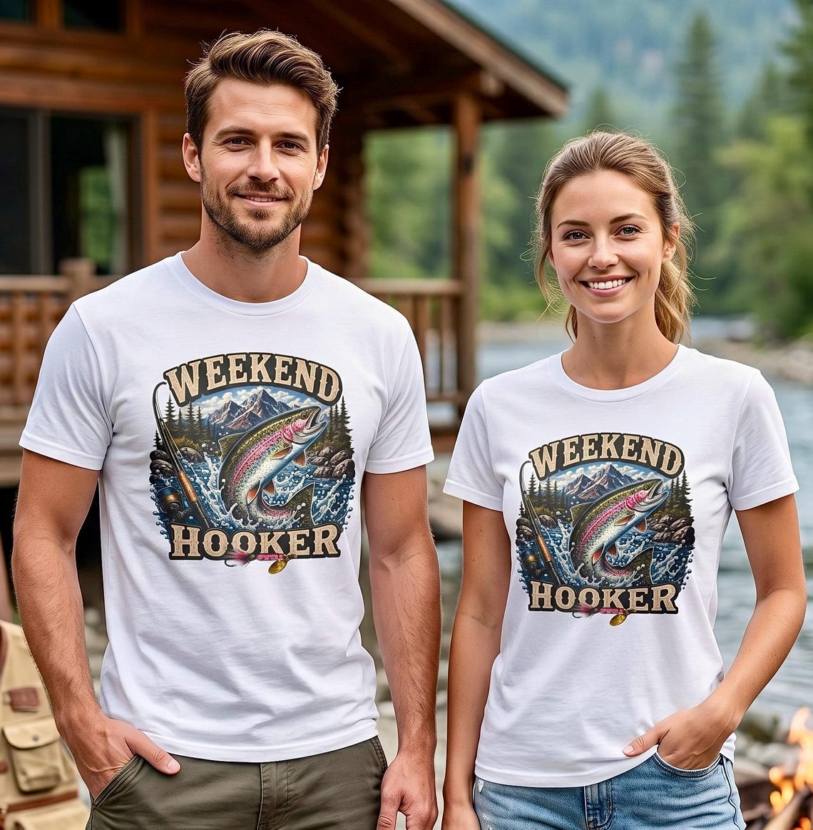 Funny Fishing Shirt, Rainbow Trout Fly Fishing Graphic Tee product photo