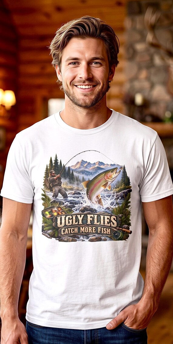 Ugly Flies Catch More Fish Shirt fly fishing rainbow trout additional view 3