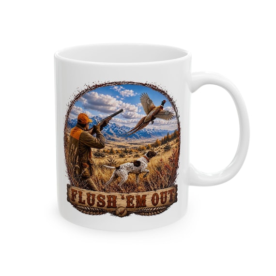 Pheasant Hunting Mug, Upland Bird Hunter Coffee Cup additional view 8