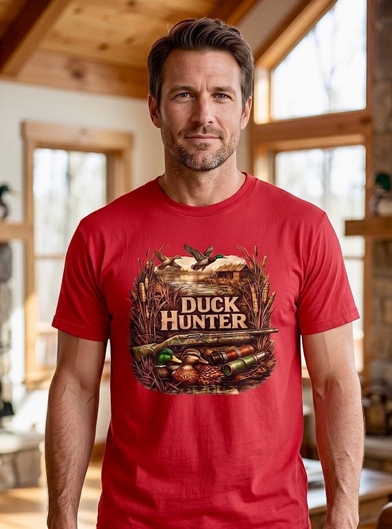 Mallard Duck Hunter Vintage Graphic Tee, Waterfowl Hunting Apparel additional view 6
