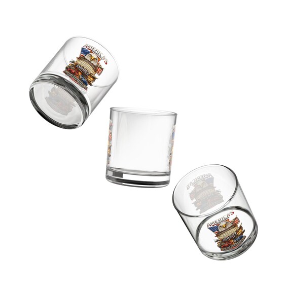 Patriotic Eagle 250th Whiskey Glass, God Bless America 10oz Rocks Barware additional view 6